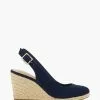 Dune London Blue Cadies Sling Back Espadrilles -Style Sole Zone N42439s
