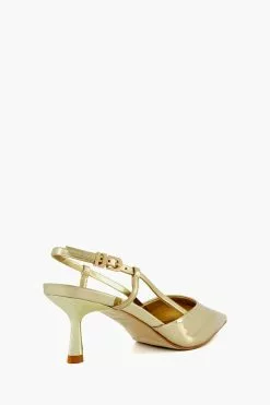 Dune London Gold Classify Clean Slingback Courts -Style Sole Zone N42443s3