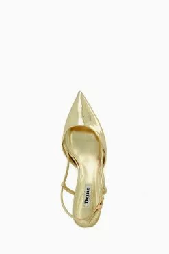 Dune London Gold Classify Clean Slingback Courts -Style Sole Zone N42443s4