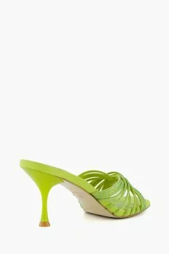 Dune London Green Marquee Leather Ankle Strap Sandals -Style Sole Zone N42451s4