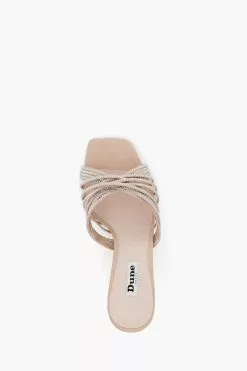Dune London Marquee Leather Ankle Strap Nude Sandals -Style Sole Zone N42453s4