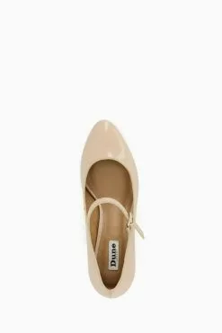 Dune London Alenna Mary Jane Patent Court Nude Shoes -Style Sole Zone N42459s4