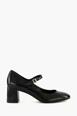 Dune London Alenna Mary Jane Patent Court Black Shoes