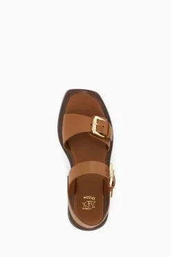 Dune London Natural Loells Buckle Flatform Sandals -Style Sole Zone N42465s4