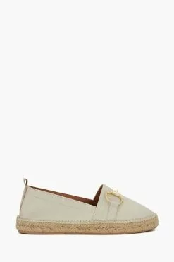 Dune London Guavas Snaffle White Espadrilles