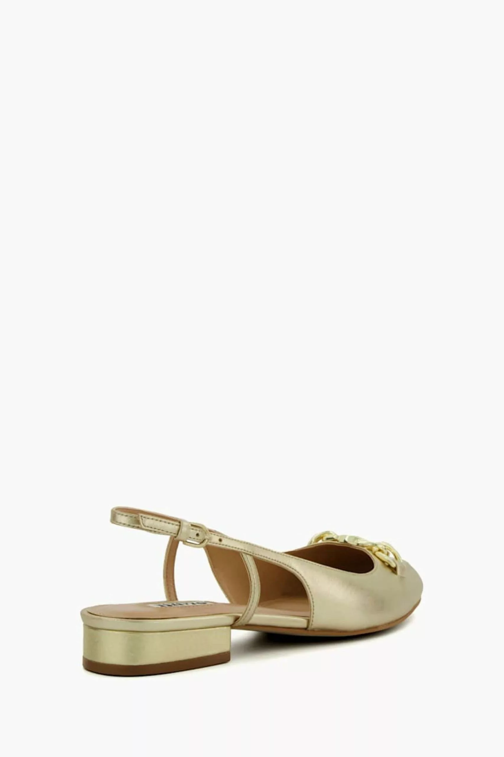 Dune London Gold Hippity Snaffle Trim Slingback Shoes 5 Dune London Gold Hippity Snaffle Trim Slingback Shoes - Image 3