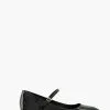 Dune London Hipplie Flat Mary Jane Black Shoes -Style Sole Zone N42486s
