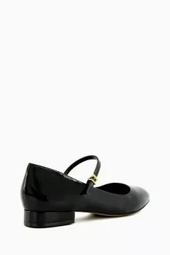 Dune London Hipplie Flat Mary Jane Black Shoes -Style Sole Zone N42486s3