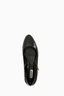Dune London Hipplie Flat Mary Jane Black Shoes -Style Sole Zone N42486s4