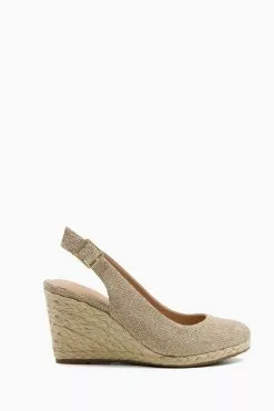 Dune London Natural Cadies Sling Back Espadrilles