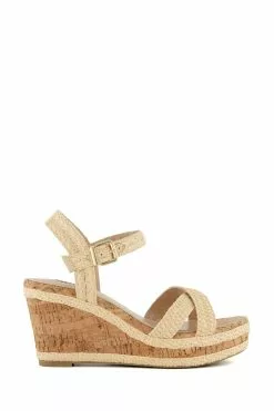 Dune London Wide Fit Kelisa Braided Upper Wedges