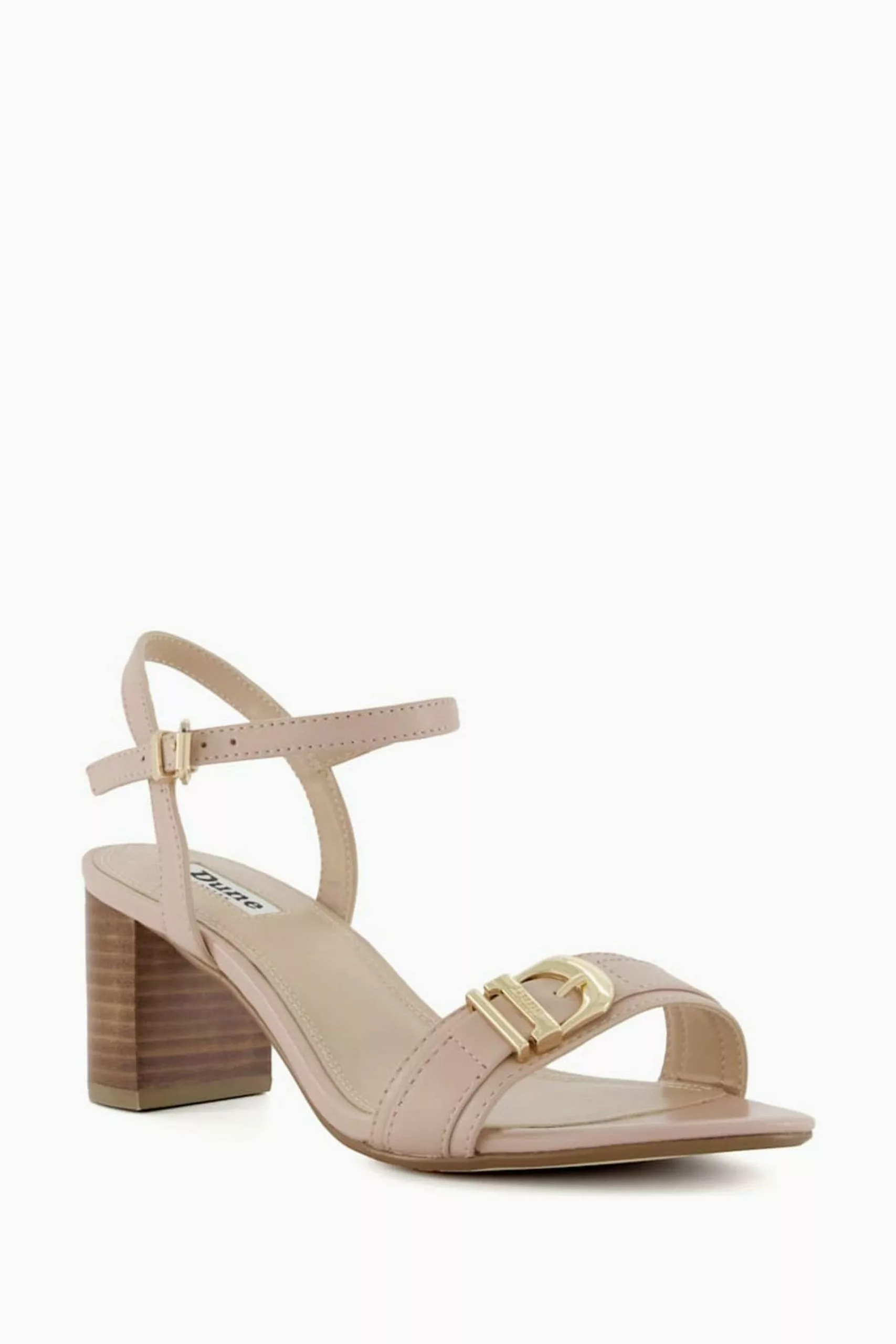 Dune London Pink Wide Fit Jessie Branded Buckle Heeled Sandals 4 Dune London Pink Wide Fit Jessie Branded Buckle Heeled Sandals - Image 2