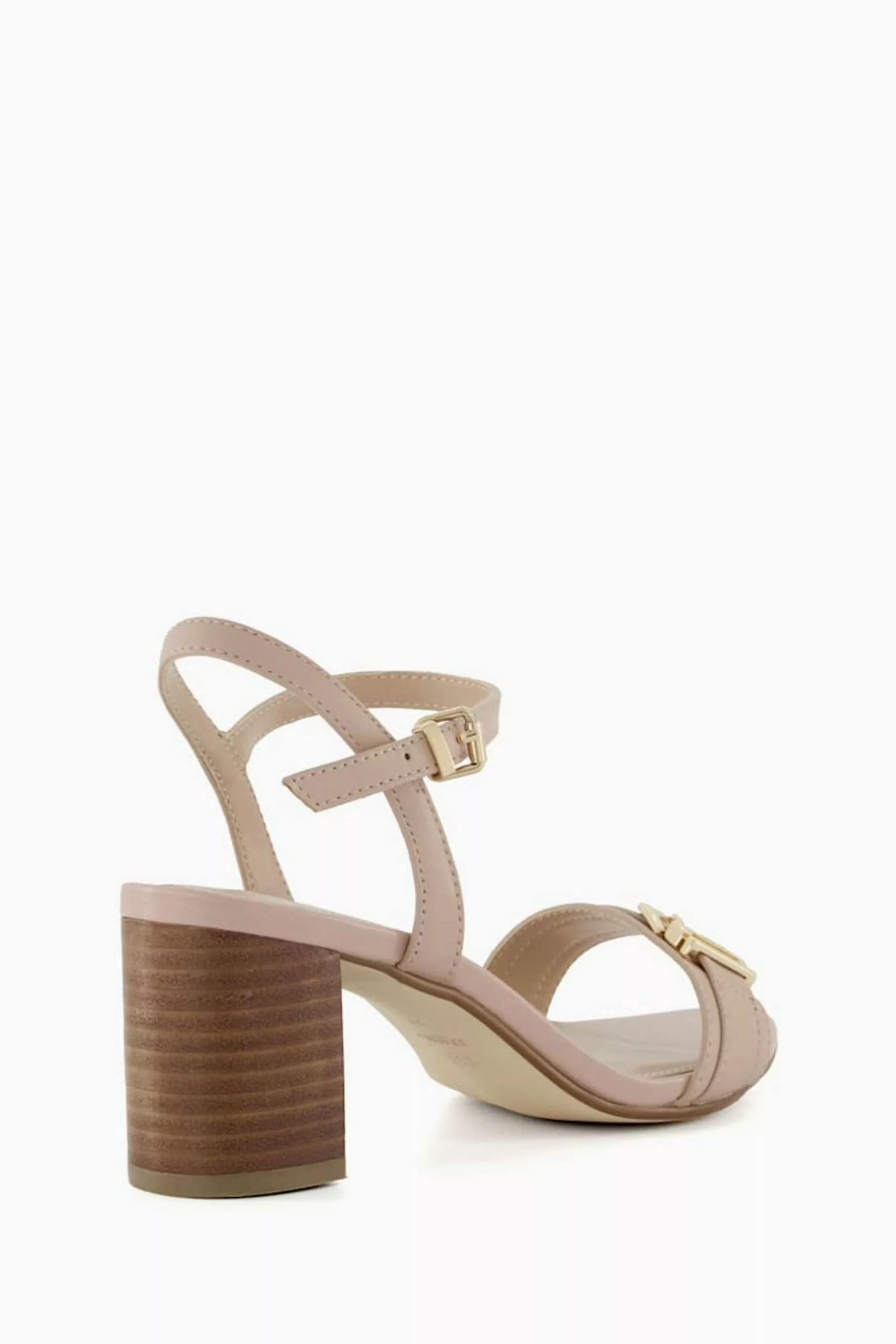 Dune London Pink Wide Fit Jessie Branded Buckle Heeled Sandals 5 Dune London Pink Wide Fit Jessie Branded Buckle Heeled Sandals - Image 3