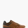 Dune London Trended Lace Up Brown Trainers -Style Sole Zone T52164s