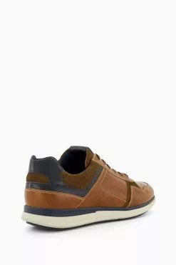 Dune London Trended Lace Up Brown Trainers -Style Sole Zone T52164s3