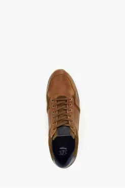 Dune London Trended Lace Up Brown Trainers -Style Sole Zone T52164s4