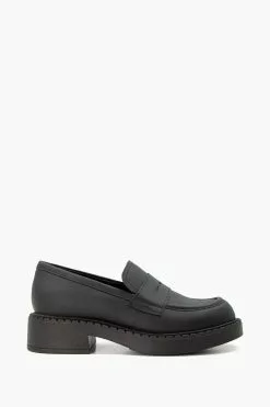 Dune London Gradual Platform Penny Black Loafers