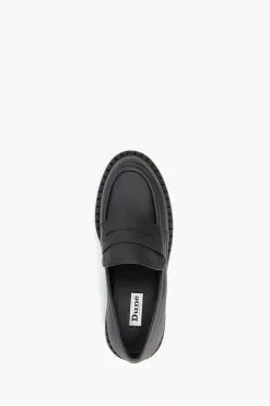 Dune London Gradual Platform Penny Black Loafers -Style Sole Zone T59376s4