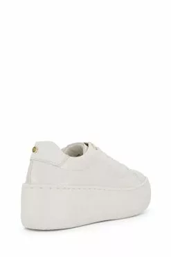Dune London Estrid Platform White Trainers -Style Sole Zone T59378s3
