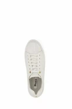 Dune London Estrid Platform White Trainers -Style Sole Zone T59378s4
