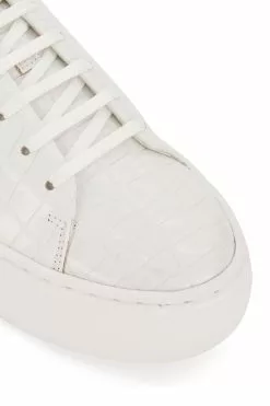 Dune London Estrid Platform White Trainers -Style Sole Zone T59378s5