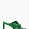 Dune London Green Magnet Twist Knot Mules -Style Sole Zone T71474s