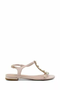 Dune London Natural Nassa Star Embellished Sandals