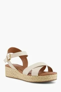 Dune London Linnie Cross Strap Flatform Sandals -Style Sole Zone T71484s4
