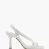 Dune London Marbled Square Toe Heeled Slingback Sandals -Style Sole Zone T80167s