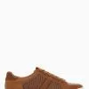 Dune London Brown Trues Stripe Panel Trainers