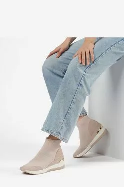 Dune London Womens Natural Wf Engel Sock Boot Wedge Trainers -Style Sole Zone T87519s5