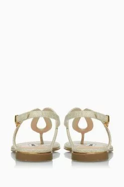 Dune London Womens Natural Longley Woven Strap Flat Sandals -Style Sole Zone T87523s3