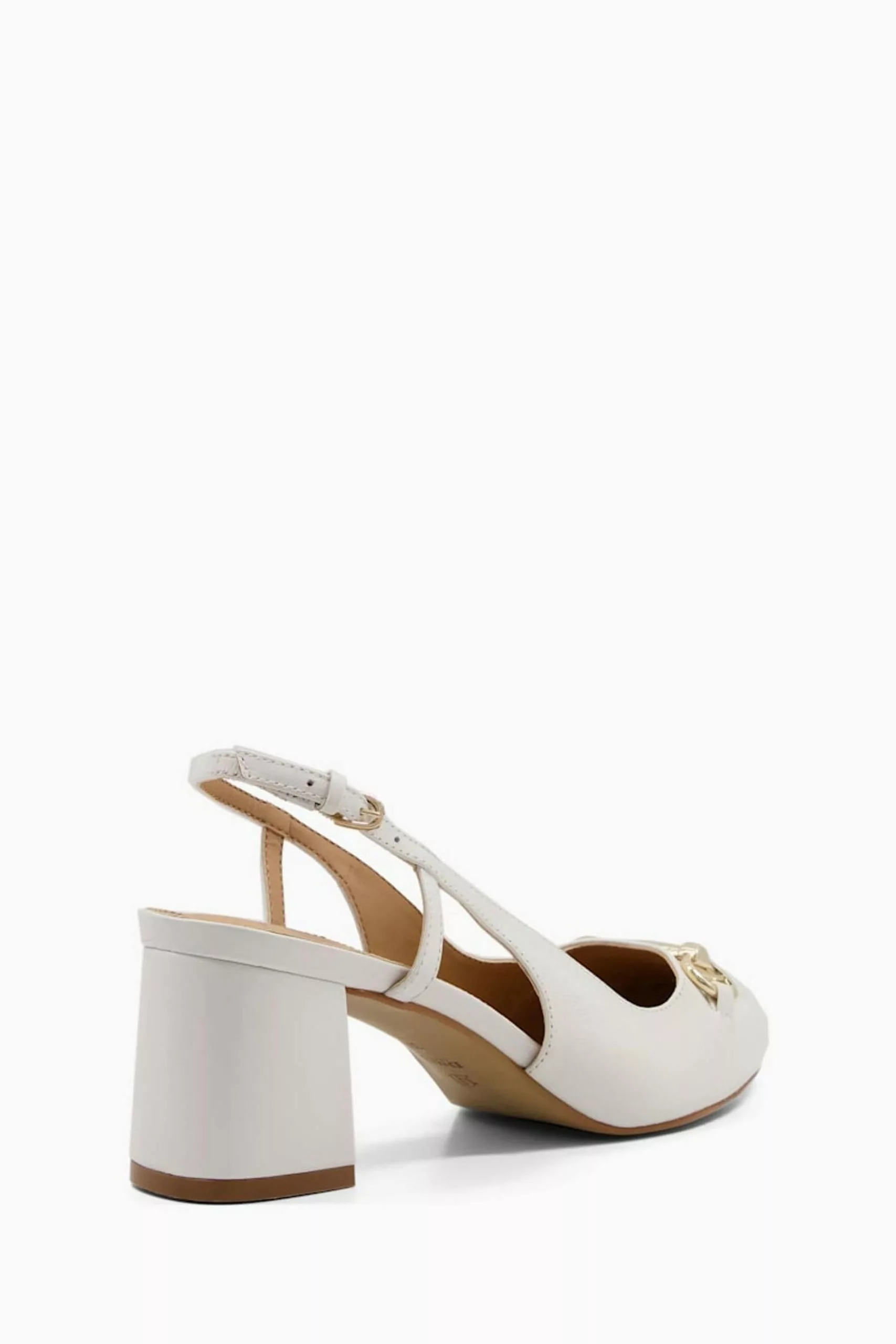 Dune London Womens White Wf Cassie Snaffle Open Court Shoes 5 Dune London Womens White Wf Cassie Snaffle Open Court Shoes - Image 3