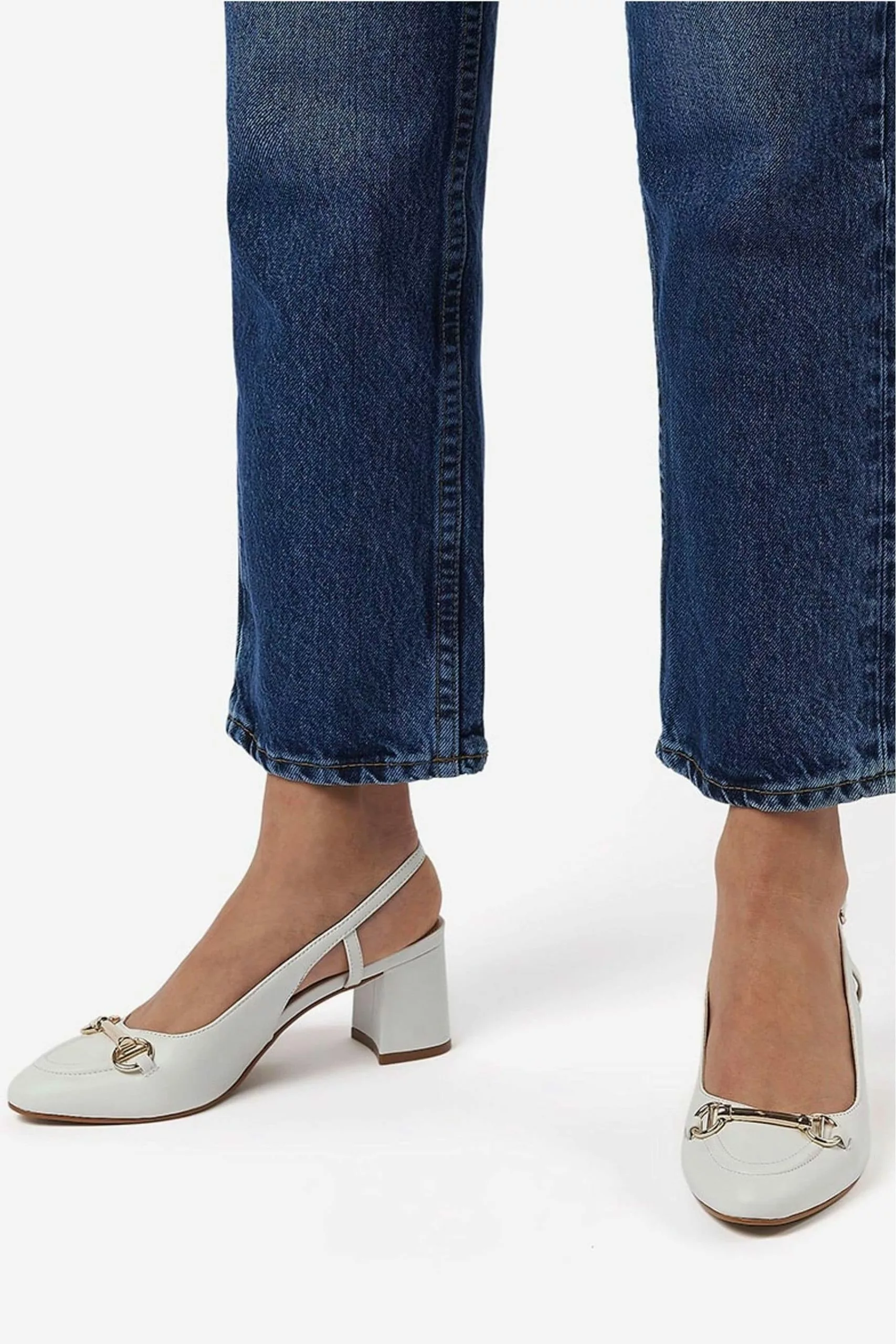 Dune London Womens White Wf Cassie Snaffle Open Court Shoes 7 Dune London Womens White Wf Cassie Snaffle Open Court Shoes - Image 5