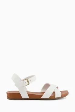 Dune London Wf Landie Cross Strap Comfort Sandals