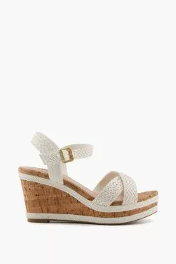 Dune London Wf Kelisa Braided Upper White Sandals