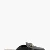 Dune London Black Glowin Backless Snaffle Trim Shoes -Style Sole Zone T87918s