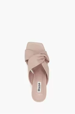 Dune London Natural Magnet Twist Knot Mules -Style Sole Zone T88754s4