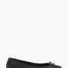 Dune London Wide Fit Hallo Charm Trim Ballet Black Shoes -Style Sole Zone U11365s