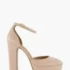 Dune London Nude Contest Platform Open Court Shoes -Style Sole Zone U11366s