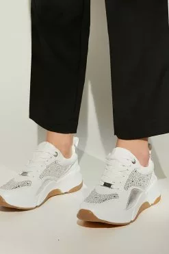 Dune London Eagerlys Embellished Chunky White Trainers 11 Dune London Eagerlys Embellished Chunky White Trainers -Style Sole Zone U11373s5