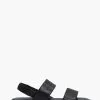 Dune London Black Laude Cushion Comfort Flat Sandals -Style Sole Zone U24675s