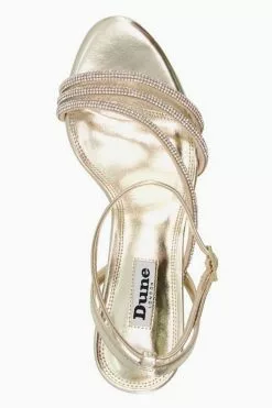 Dune London Gold Maximum Tubular Mid Heel Sandals 9 Dune London Gold Maximum Tubular Mid Heel Sandals -Style Sole Zone U25084s4