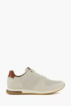 Dune London Trilogy Perforated Runner White Trainers