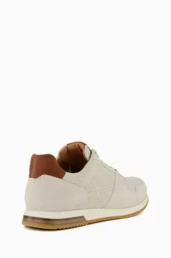 Dune London Trilogy Perforated Runner White Trainers -Style Sole Zone U30421s3