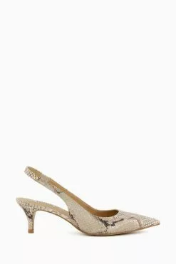 Dune London Animal Capitol Kitten Slingback Shoes