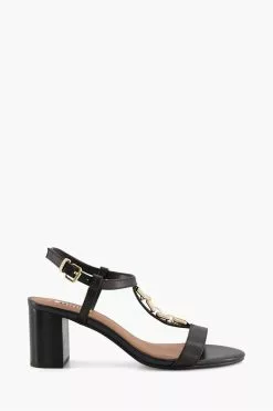 Dune London Just Hardware Detail Block Sandals