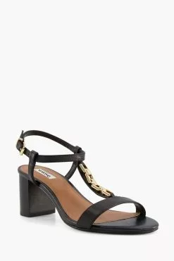 Dune London Just Hardware Detail Block Sandals -Style Sole Zone U42731s3