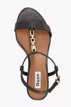 Dune London Just Hardware Detail Block Sandals -Style Sole Zone U42731s4