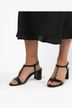 Dune London Just Hardware Detail Block Sandals -Style Sole Zone U42731s5